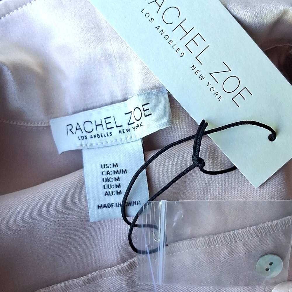 Rachel Zoe Satin Blouse in Cream - Picture 7 of 11